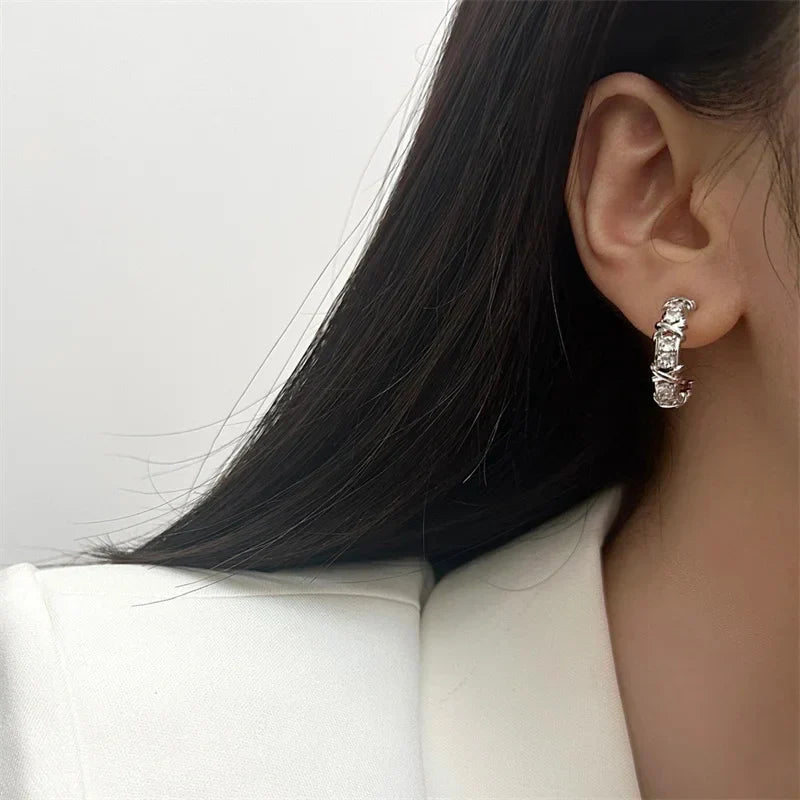 Elegante Creolen Ohrringe, verschiedene Modelle