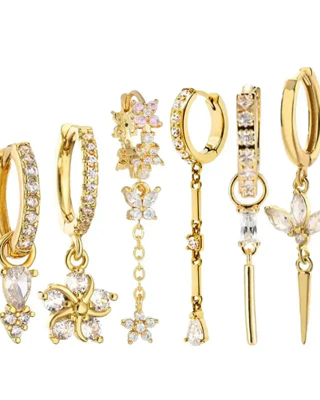 Elegante Ohrringe mit Glitzersteinen, elegant und schön
