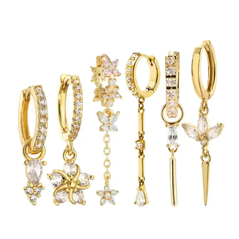 Elegante Ohrringe mit Glitzersteinen, elegant und schön