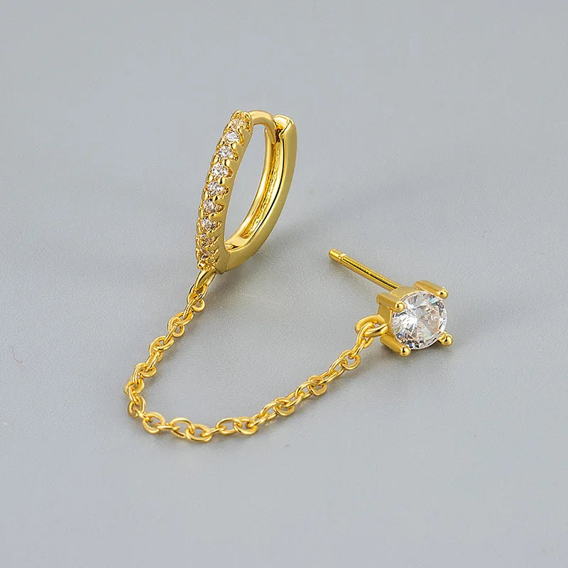 Elegante Ohrringe mit Glitzersteinen, jeweils 4 Stück, verschiedene Modelle