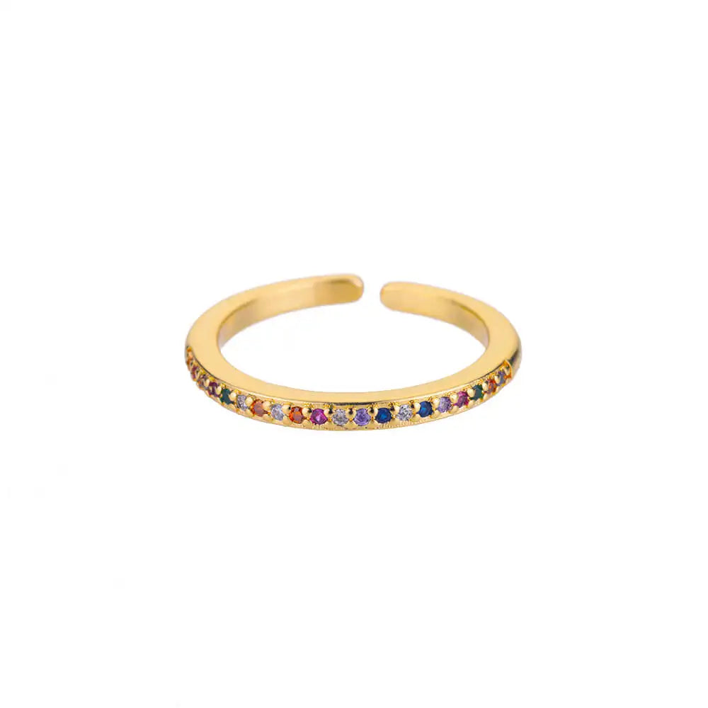 Eleganter Ring mit bunten Steinen, verschiedene Varianten