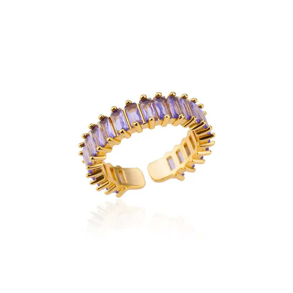 Eleganter Ring mit bunten Steinen, verschiedene Varianten