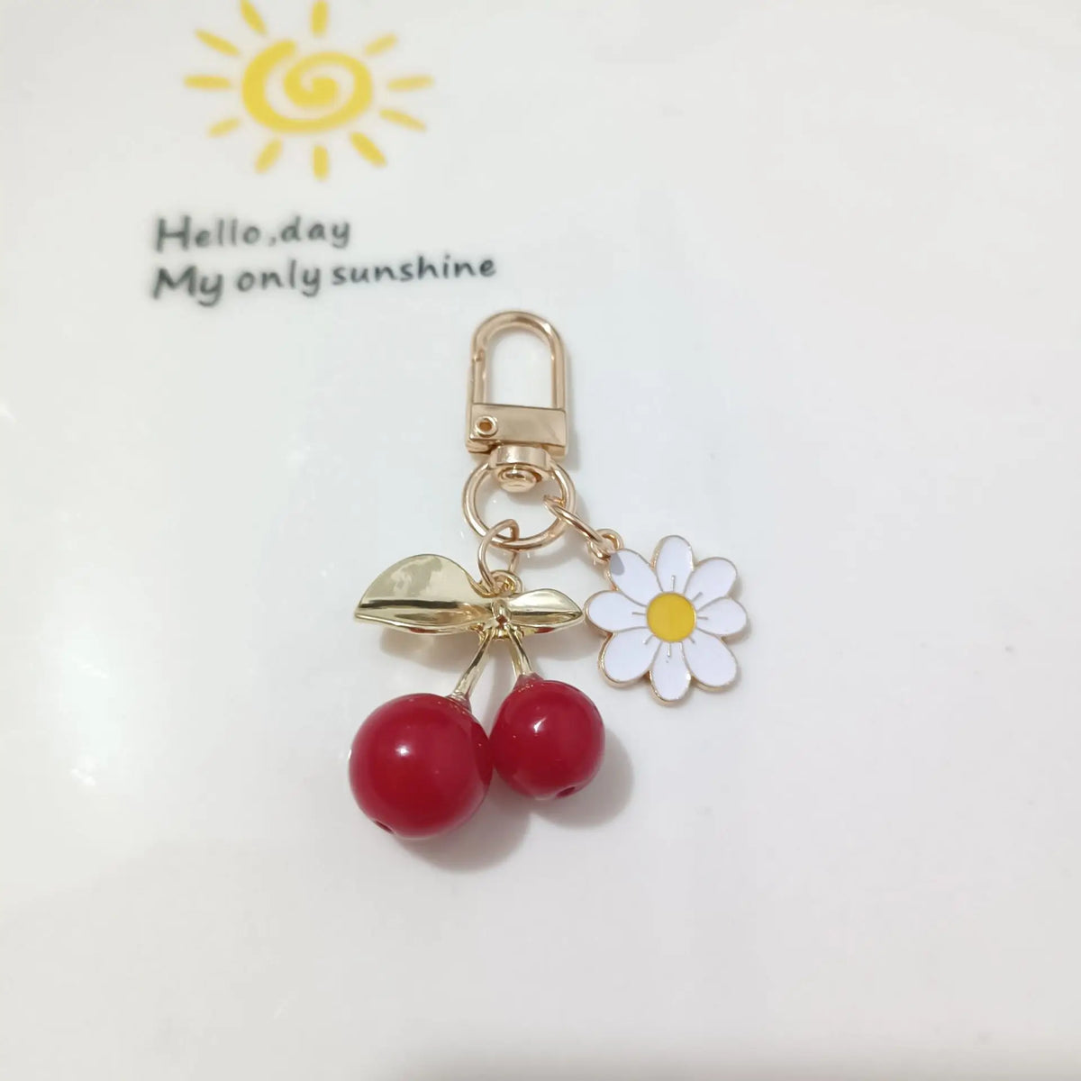Niedlicher Taschenanhänger, Schlüsselanhänger mit Kirsch - Anhänger