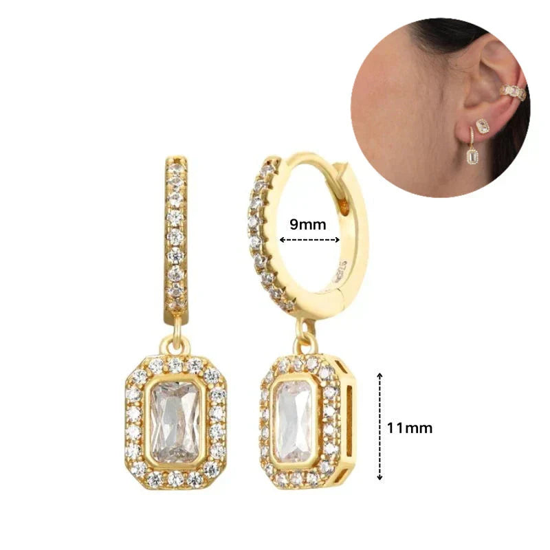 Elegante Ohrringe mit Glitzersteinen, elegant und schön