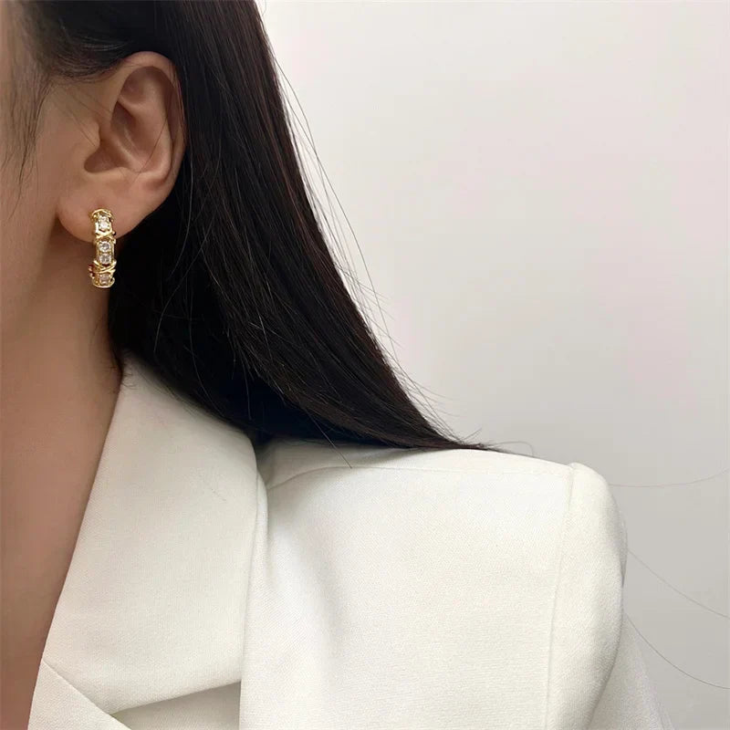 Elegante Creolen Ohrringe, verschiedene Modelle