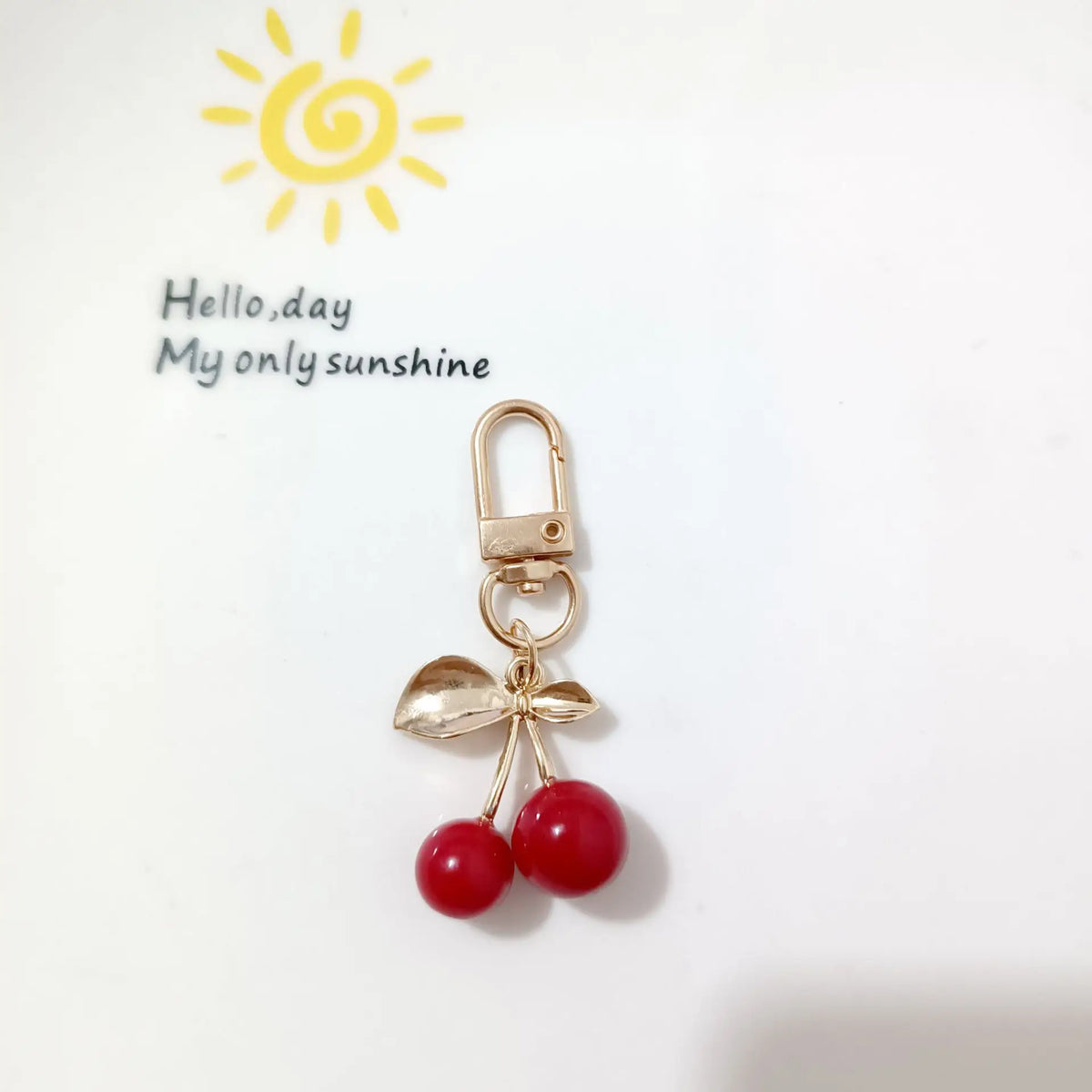 Niedlicher Taschenanhänger, Schlüsselanhänger mit Kirsch - Anhänger
