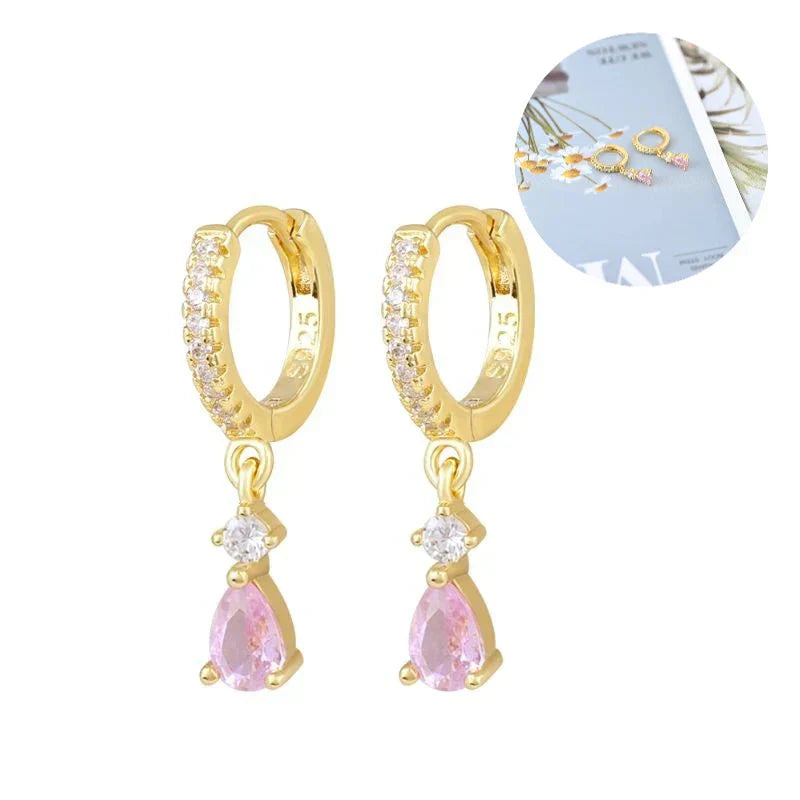 Elegante Ohrringe mit Glitzersteinen, elegant und schön