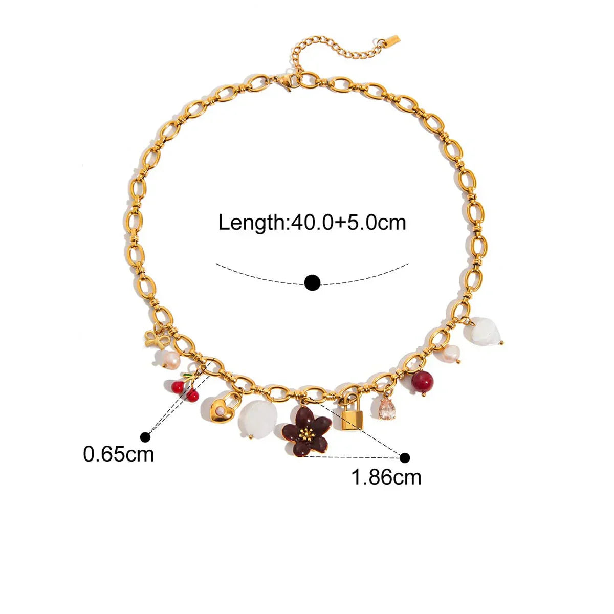 Elegante Halskette mit verschiedenen Motiv-Anhängern, zeitlos und elegant
