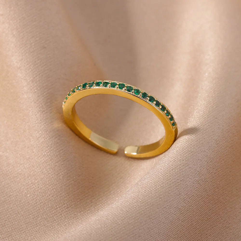 Eleganter Ring mit bunten Steinen, verschiedene Varianten