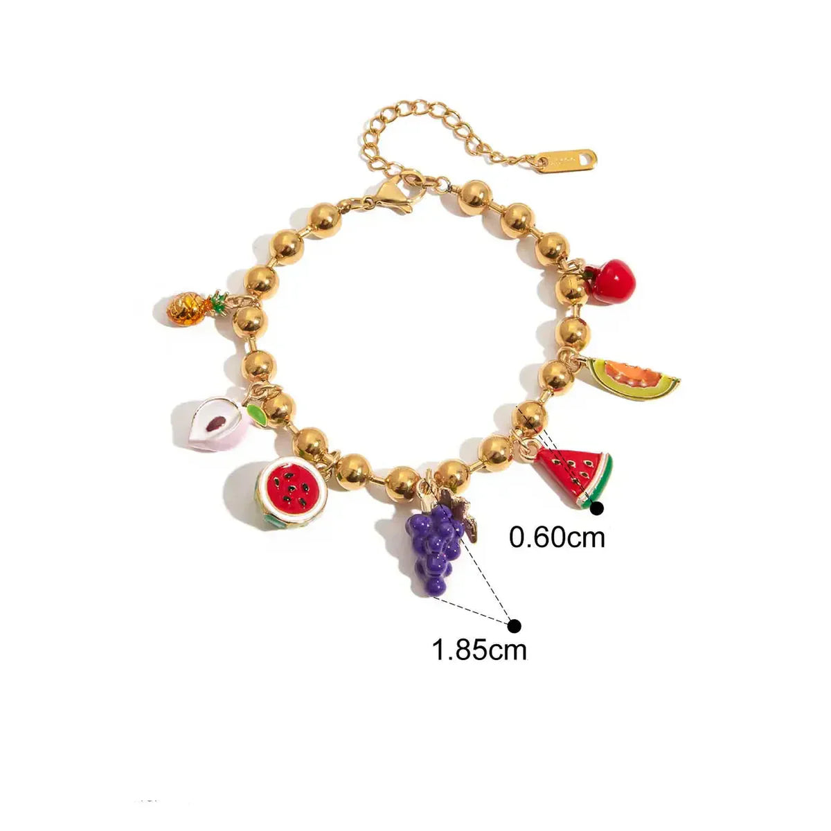 Elegantes Armband mit verschiedenen Frucht - Anhängern